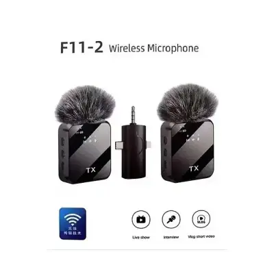 F11-2 Wireless Microphone For IPhone Android and Camera